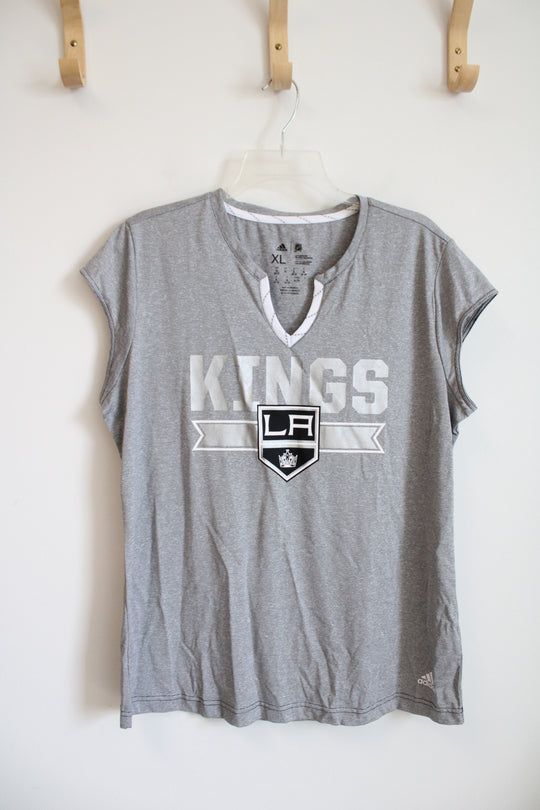 Adidas LA Kings Gray Striped Top | XL