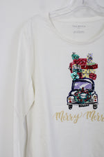 Talbots Christmas Merry Long Sleeved Shirt | L
