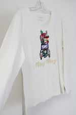 Talbots Christmas Merry Long Sleeved Shirt | L