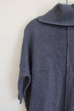 NEW LOFT Dusty Blue Knit Poncho Style Sweater | XXS Petite