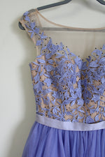 Sherri Hill Purple Tulle Lace Short Dress | 2