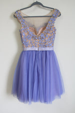 Sherri Hill Purple Tulle Lace Short Dress | 2