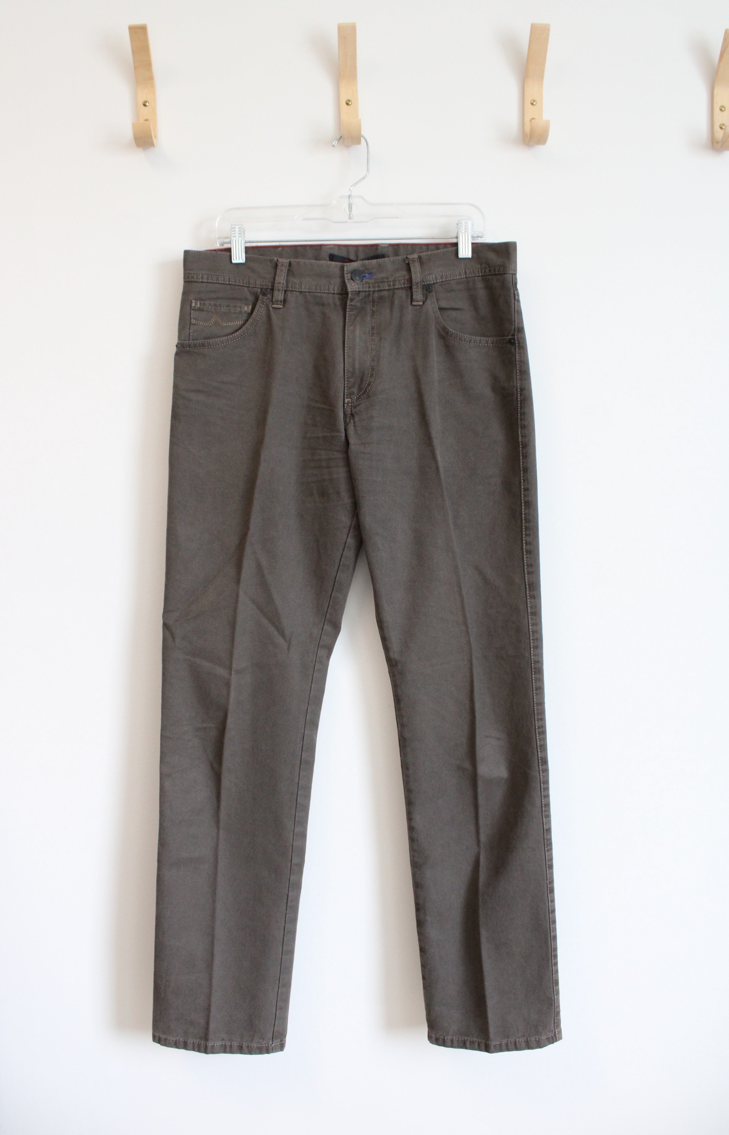 Alberto Modern Fit Vintage Twill Stone Brown Jeans | 33X32