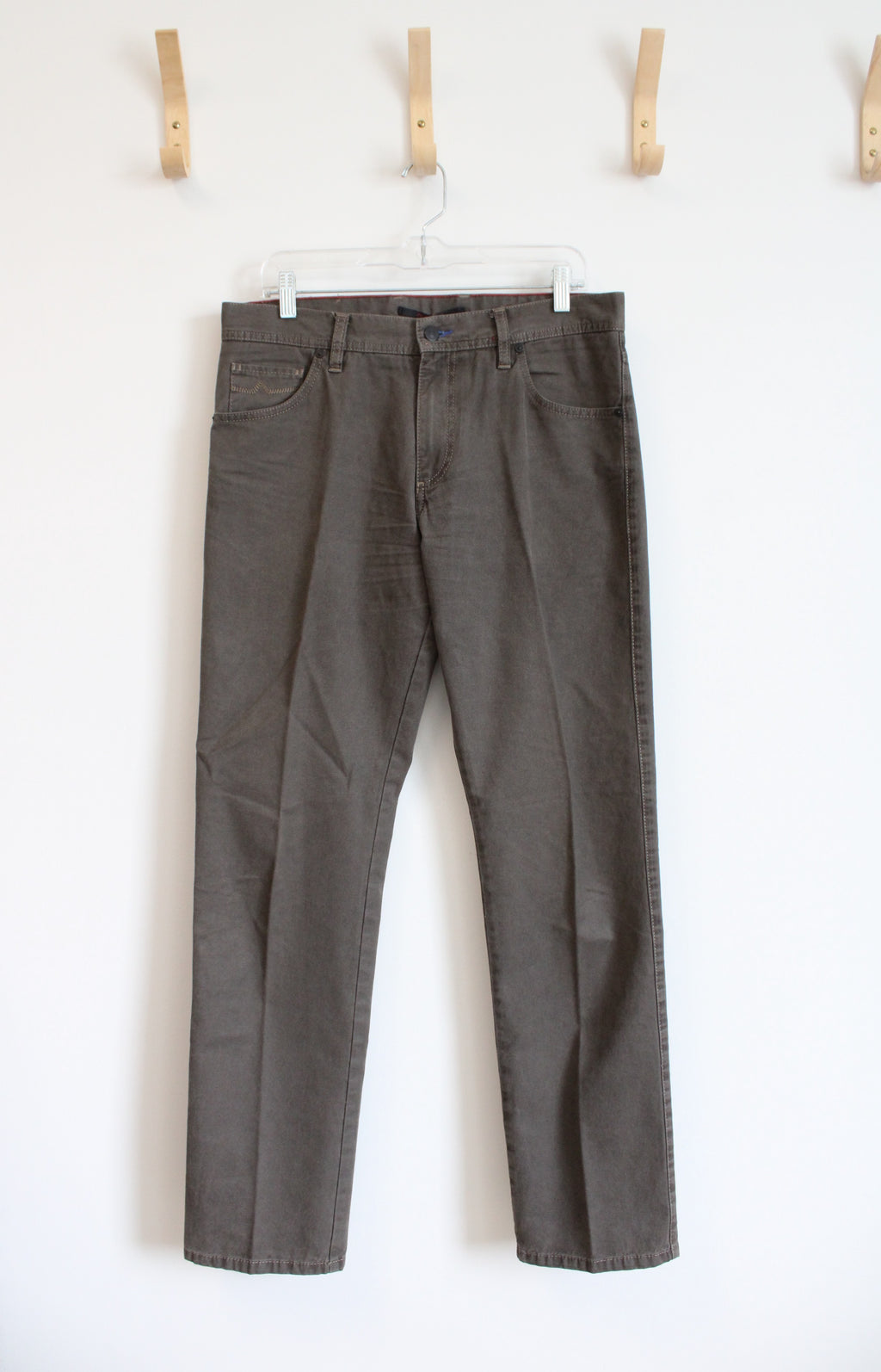 Alberto Modern Fit Vintage Twill Stone Brown Jeans | 33X32