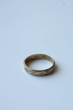 14K Yellow Gold Etched Band Ring | Size 7