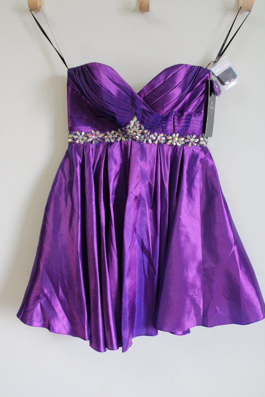 NEW Aylce Paris Purple Taffeta Sleeveless 4250 Dress | 6