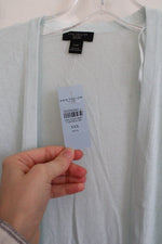 NEW Ann Taylor Lightweight Light Blue Open Cardigan | XXS Petite