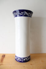 Golden Porcelain 3D Floral Hand Painted Vase | 14.75"