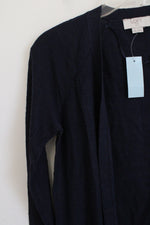 NEW Ann Taylor Lightweight Navy Blue Open Cardigan | XXS Petite