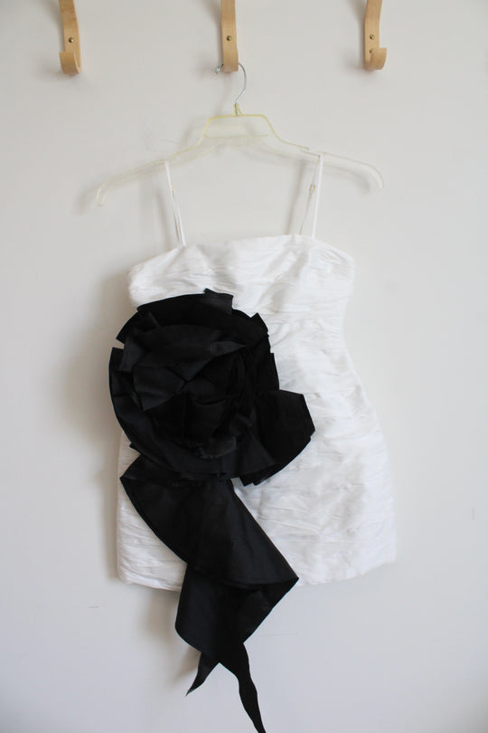 Aje White and Black Mini Dress | 8
