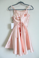 NEW Aylce Paris Shell Peach Pink Taffeta Dress | 8