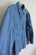 Denim and Co Embroidered Jacket | L