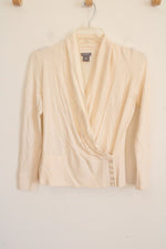 Ann Taylor Wool Blend Cream Sweater | XS Petite
