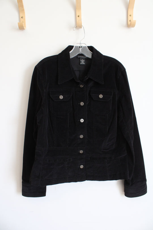 Rafaella Black Corduroy Jacket | L