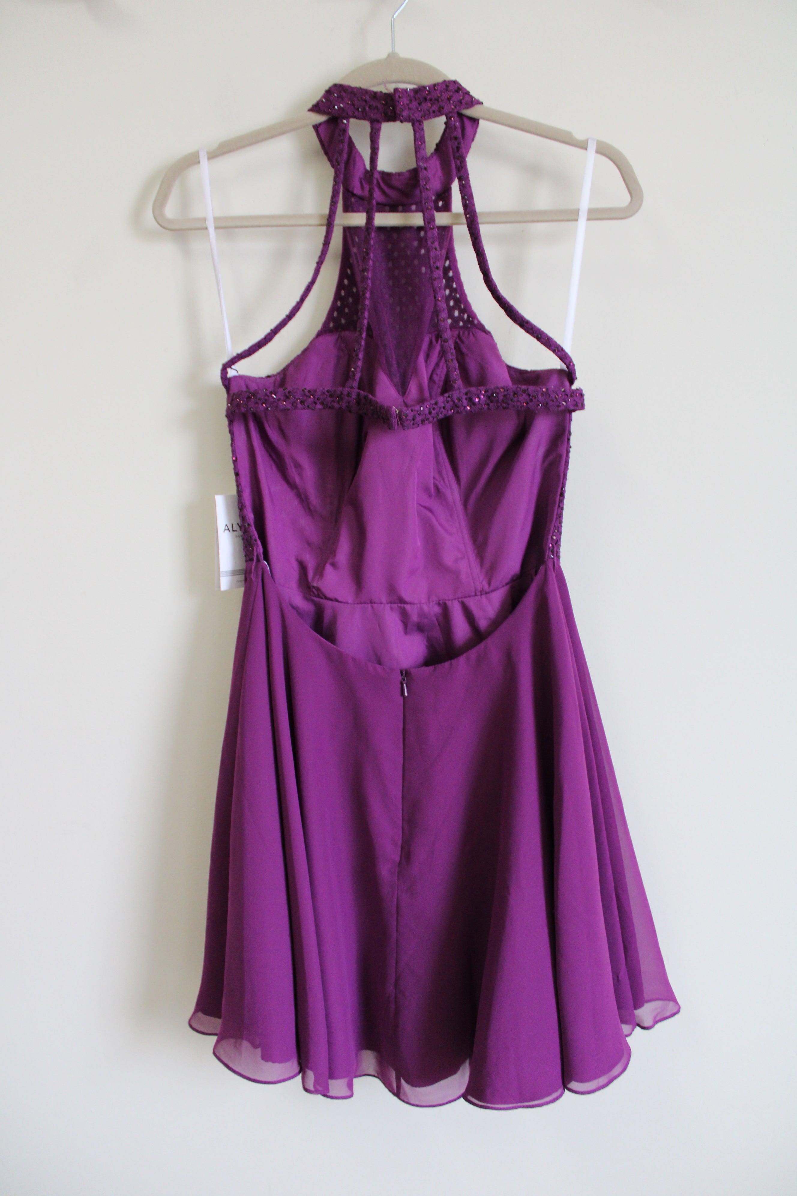 New Alyce Paris Purple Plum Chiffon 2652 Dress