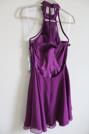 NEW Alyce Paris Purple Plum Chiffon 2652 Dress