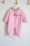 Disney Pooh Bear Pink Fuzzy Baby Bunting | 3/6 MO