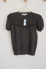 NEW LOFT Green Knit Top | XXS Petite