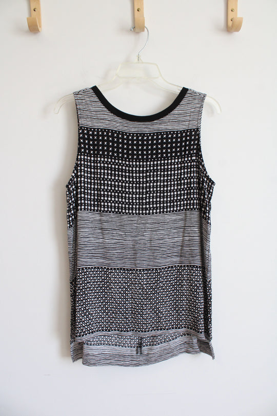 Loft Black and White Tank Top | M