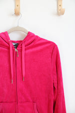 NEW White Mark Fuchsia Velour Zip Up Jacket | M