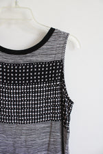 Loft Black and White Tank Top | M