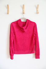 NEW White Mark Fuchsia Velour Zip Up Jacket | M