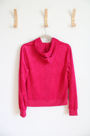NEW White Mark Fuchsia Velour Zip Up Jacket | M