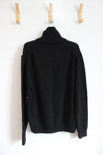 Chaps Black Red & White Turtleneck Sweater | XL