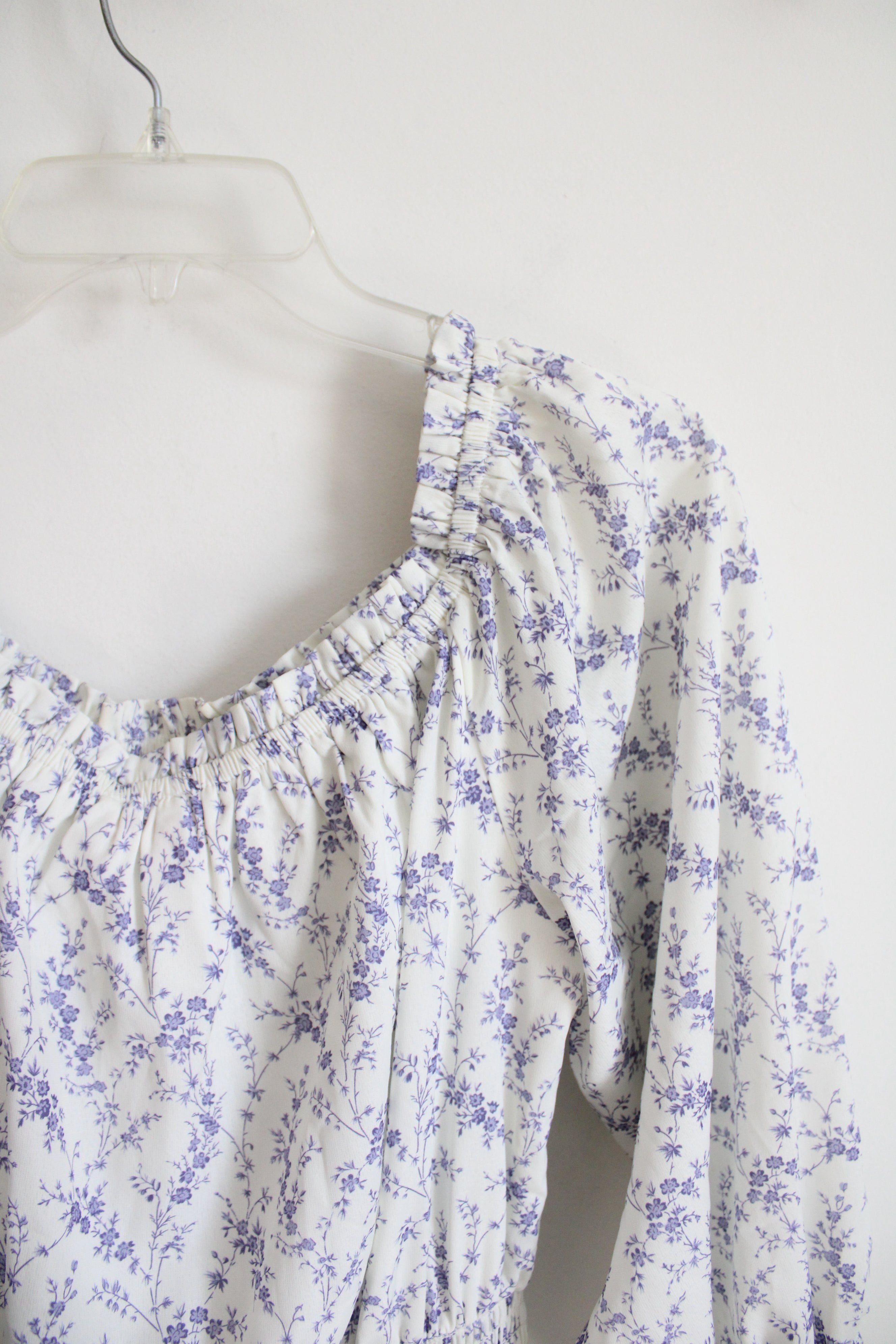 Pink Lily White & Purple Ruched Maxi Dress | M