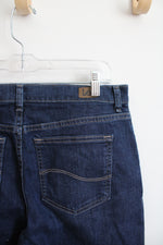 Lee Straight Leg Mid Rise Relaxed Fit Dark Wash Jeans | 12