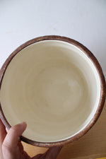 Vintage Ceramic Brown Barrel Cookie Jar