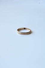 10K Yellow Gold Etched Ring | Size 8.5