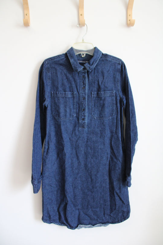 United By Blue Dark Wash Denim Long Sleeved Dress | S
