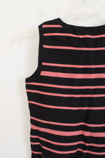 NEW Ann Taylor Navy & Pink Striped Knit Tank | XS Petite
