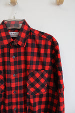 NEW Townsend & Lake Red & Black Buffalo Plaid Button Down Shirt | M