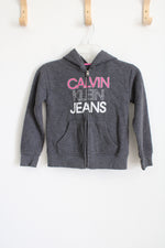 Calvin Klein Gray and Pink Full Zip Jacket | 8