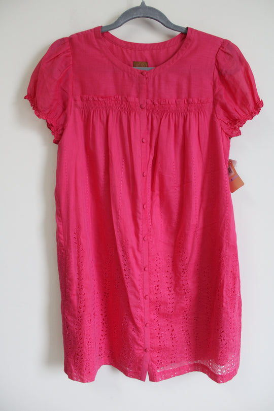 NEW Ali Ro Pink Eyelet Silk Blend Dress | 6