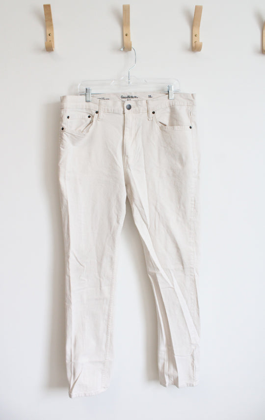 Goodfellow Total Flex Slim Cream Jeans | 38X32
