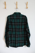 George Green Black & White Plaid Button Down Shirt | L (42/44)