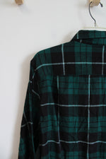George Green Black & White Plaid Button Down Shirt | L (42/44)