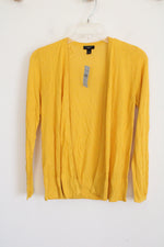 NEW Ann Taylor Lightweight Yellow Knit Open Cardigan | XXS Petite