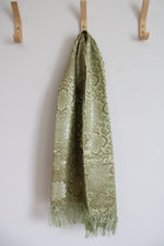 Nanjing Yun Brocade Green Silk Scarf