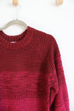 Isabel Maternity Red & Magenta Ombre Sweater | M