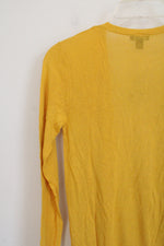 NEW Ann Taylor Lightweight Yellow Knit Open Cardigan | XXS Petite