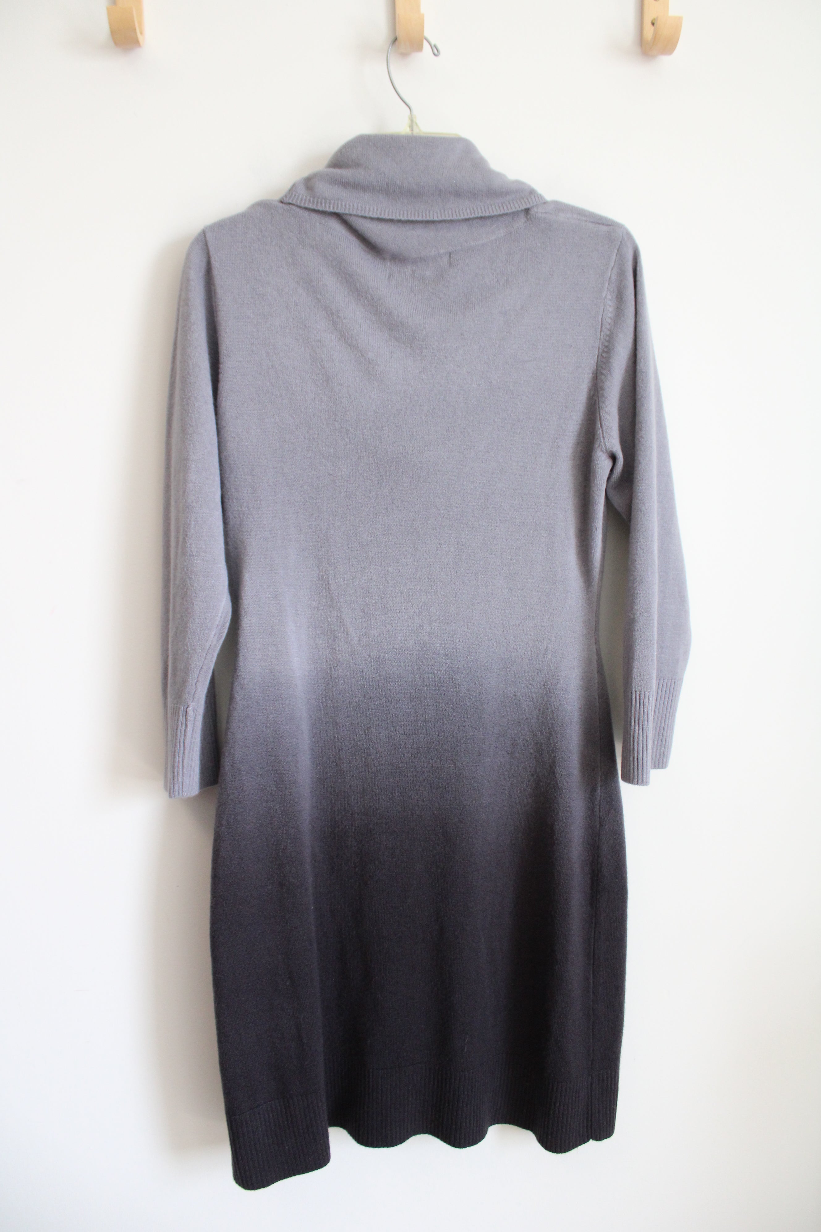 Connected Apparel Gray Ombre Cowl Neck Sweater Dress | XL