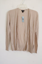 NEW Ann Taylor Lightweight Tan Knit Open Cardigan | XXS Petite