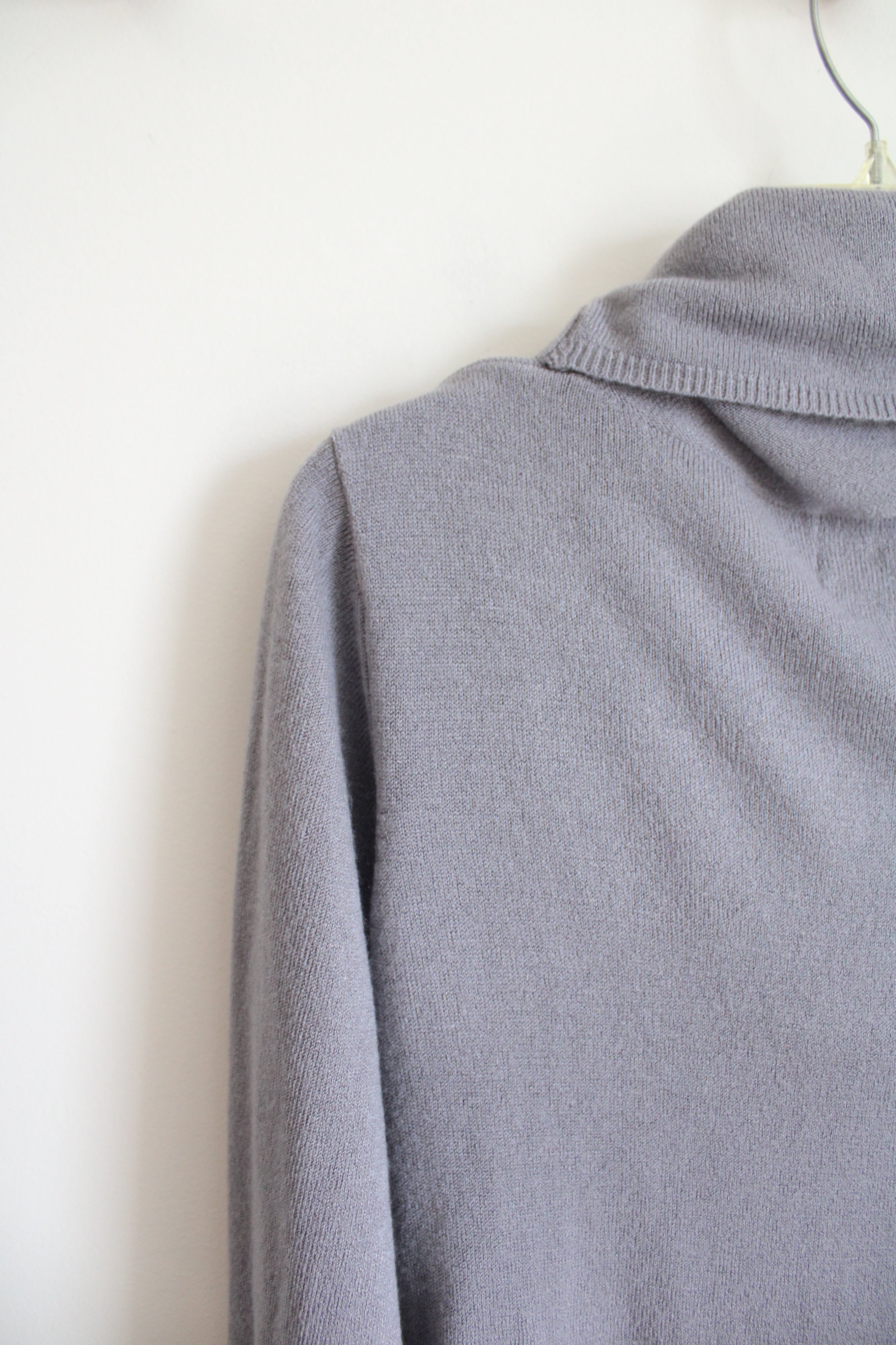 Connected Apparel Gray Ombre Cowl Neck Sweater Dress | XL