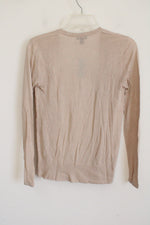 NEW Ann Taylor Lightweight Tan Knit Open Cardigan | XXS Petite