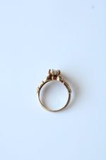 Marquise Filigree CZ 10K Yellow Gold Ring | Size 6