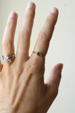 14K Yellow Gold Emerald Ring | Size 7